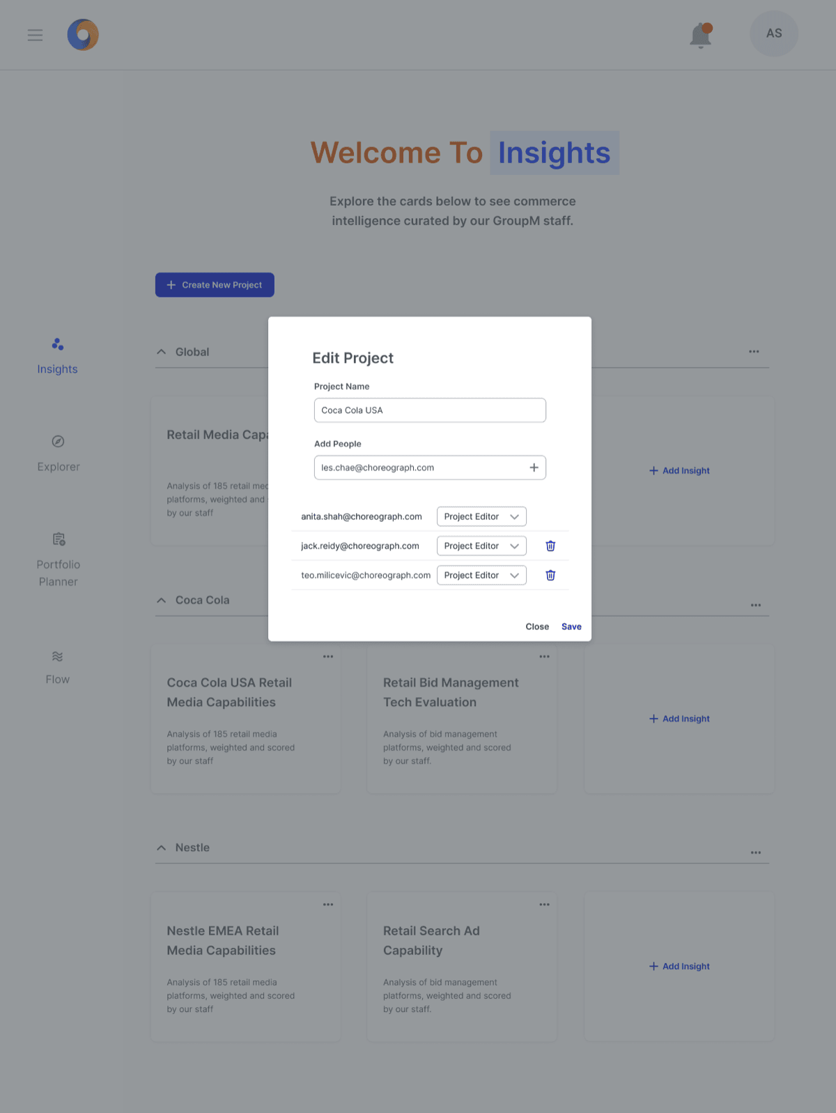 Fusion Insights admin mode