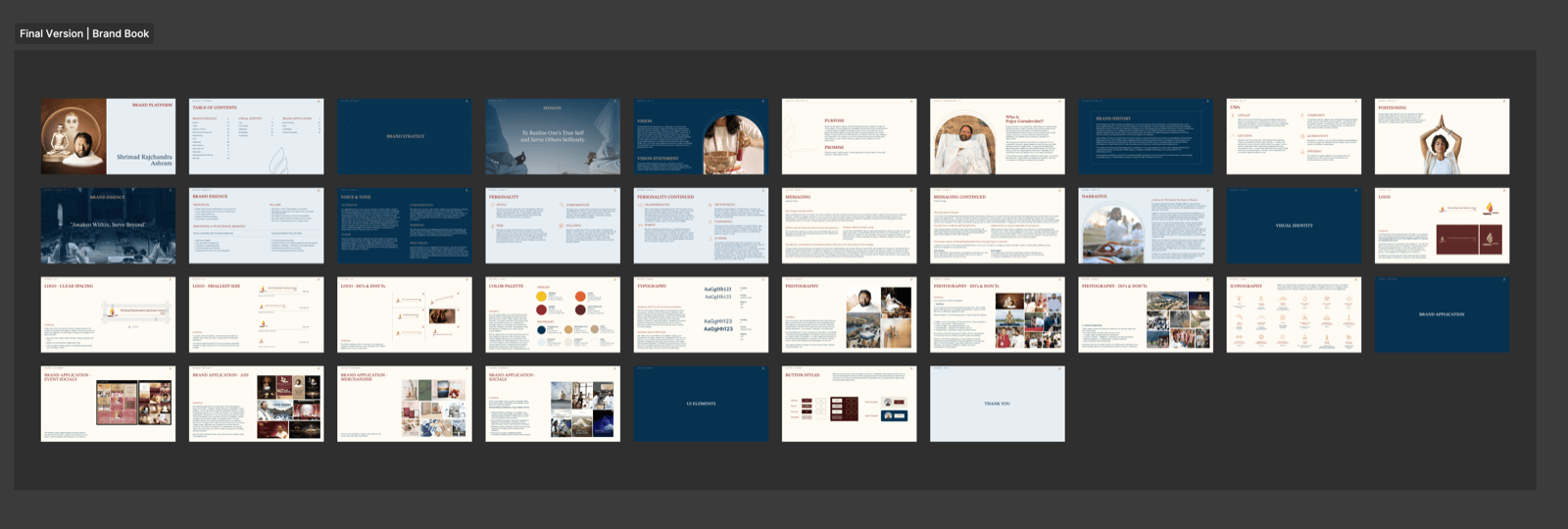 SRA brand book and visual design